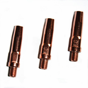 Mig Welding Conductive Nozzles M6 L45 L40 Chromium Zirconium Copper High Temperature Resistant Contact Tips For Gas Shielded - Product Image 1