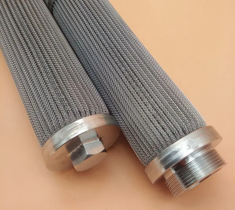 Customized Metal Stainless Steel Wire Mesh Screen Liquid Air Gas Filtration Cartridges, Metal Powder Sintered Filter Elements
