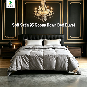 Couette d'été matelassée <span class=keywords><strong>en</strong></span> duvet d'oie taille Queen, 95% duvet d'oie, tissu <span class=keywords><strong>en</strong></span> coton respirant et rafraîchissant, stérilisée et sans odeur - Product Image 1