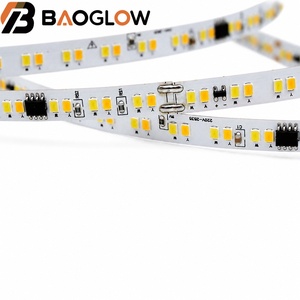 Bande LED 2 fils CCT double température de couleur 192 LED/m 2835, 220V AC, 12W/m, avec circuit imprimé électroplaqué 8mm, découpe 12,5cm, à brancher, pour intérieur, faible MOQ - Product Image 4