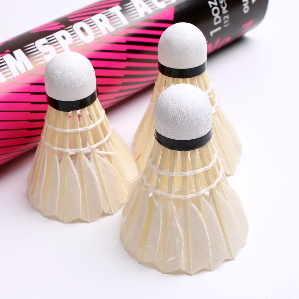 Wholesale of 12 Pieces of Professional Training Badminton, Water-resistant and Durable Backhand Badminton
