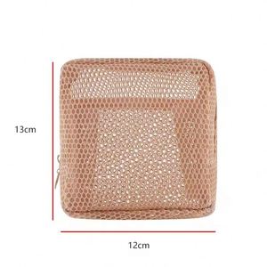 Small Square Lipstick Pouch Portable Mesh <b>Makeup</b> Bag , <b>Storage</b> Bag, Mesh Bag, Lightweight Multi-functional Bag - Product Image 6