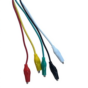 Cables de prueba con pinzas de cocodrilo soldadas, juego de cables de puente eléctrico de doble extremo con alambre de cobre de calibre 22, cable con pinza de cocodrilo - Product Image 3