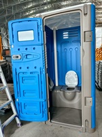 Toilettes modernes en plastique HDPE à panneau toilettes sèches d'extérieur avec design graphique article de vente chinois pour salles de bains