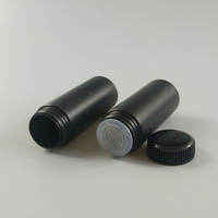 Flacon en plastique noir vide de 60 ml et 100 ml avec tamis et bouchon, distributeur de poudre sèche, flacon en plastique de 3,4 oz (2 oz) pour poudre de talc pour bébé