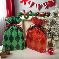 Sac cadeau de Noël de taille personnalisable Sacs d'emballage cadeau en plastique de type CPP pour cadeaux de vacances