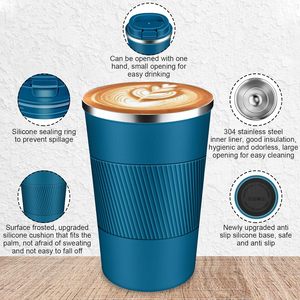 BPA Free 12/16oz OW Insulated Vacuum Flask Stainless Steel Coffee Tumbler <b>Reusable</b> Iced Coffee Cup Owaal Hot Coffee Travel <b>Mug</b> - Product Image 3