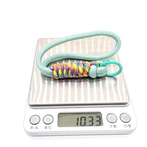 Color Blocked Phone Lanyard Keychain Short Style Universal Polyester Mobile Phone Strap With Metal Ring For Phone Case Car Key - Product Image 4