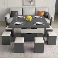 Table basse multifonctionnelle convertible, table à thé pliante, table à manger relevable 2 en 1, gain de place, table de salon