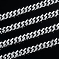 Bracelet de fiançailles de luxe personnalisé en cuivre style cubain, plaqué platine et or, pour la vente en gros de bijoux d'usine, tendance hipster et punk