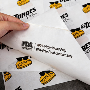 Feuilles de papier sulfurisé <span class=keywords><strong>blanc</strong></span>, 12x12 pouces, blanchies et antiadhésives, pour les restaurants de burgers et de pizzas, directement de l'usine - Product Image 4