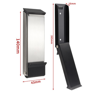 Stainless Steel Door Stop Wall Mount Easy Installation Minimalist Design <b>Extended</b> Structure - Product Image 2