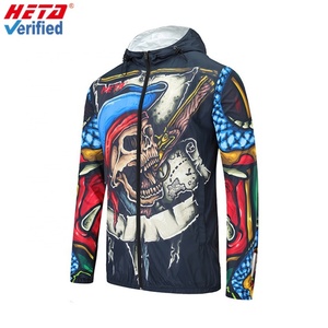 บริการ OEM ขายส่ง เสื้อแจ็คเก็ตผู้ชายแบบมีซิป ผ้าฟลีซกันลม  รับสกรีนโลโก้ - Product Image 2