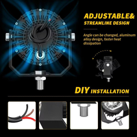 DXZ H-Y-4C Nouvelle lampe de travail LED étanche IP67 9-30V 5050/3535/3030 21.4W Spot DRL Blanc/Jaune pour camions tout-terrain