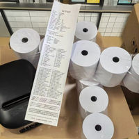 Rouleau de papier thermique blanc sans encre pour terminal de paiement (POS)