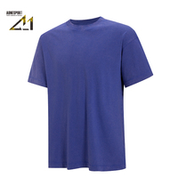 T-shirt col rond coupe classique 100 % coton 270g, délavage vintage, vente en gros, vierge, OEM, directement de l'usine