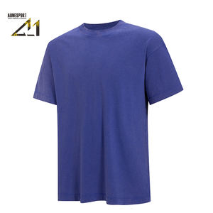 T-shirt Streetwear Vintage Coupe Classique 100% Coton Manches Courtes Uni Décontracté Design Basique - Épaules Tombantes Col Rond - Product Image 2