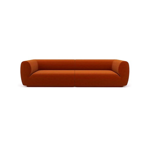Sofá seccional modular moderno gato arándano vintage resistente a los arañazos tela mate de línea recta patas de madera vida pequeña - Product Image 5
