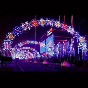 Ngoài Trời LED thắp sáng chiếu sáng 3D lễ hội trung tâm kỳ nghỉ chiếu sáng món quà khổng lồ Giáng sinh trang trí vòm Motif đèn đồ trang trí - Product Image 6