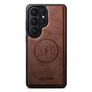 Funda Protectora para Teléfono Samsung <span class=keywords><strong>Galaxy</strong></span> S26 Ultra, Compatible con Carga Magnética, Funda de Cuero Delgada - Product Image 5