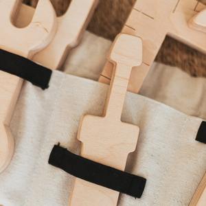 Boîte à outils en bois de couleur naturelle unisexe pour enfants, jouets d'apprentissage en coton personnalisés pour tout-petits, cadeau parfait pour bébé, garçons âgés de 5 à 7 ans Zzm - Product Image 6