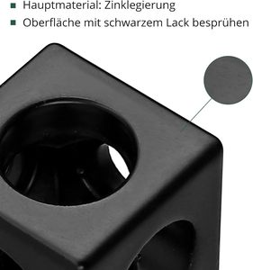Manufacturer Custom Black Luxury Metal Table Corner Cube Mounting <b>Bracket</b> With Screws - Product Image 6