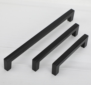 Tirador de Puerta de Gabinete Cuadrado Negro Moderno - Tirador de Cajón de Cocina de Aleación de Aluminio de Lujo, Perilla Minimalista para Armario - Product Image 5