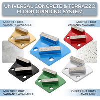 Disque de meulage trapézoïdal diamanté à liant métallique pour béton, grain 30 60 80 120, pour préparation de surface
