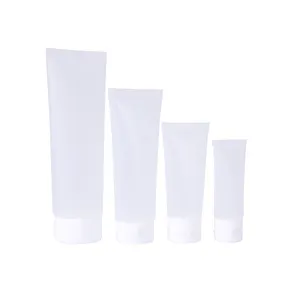 100 120 gram 150 200 300 500 ml empty flat large frosted container mascara cream plastic tube for body care