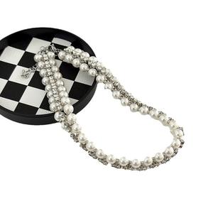 Collar de perlas, joyería para mujer, Gargantilla, fiesta, banquete, vestido, accesorio, collar elegante para mujer, cadena corta de clavícula - Product Image 5