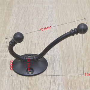 Zinc Alloy <b>Wall</b> Mounted Coat <b>Hook</b> Round Shape For Door Or <b>Wall</b> Use - Product Image 2