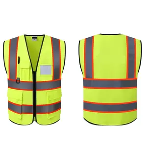 Reflective Vest Jacket Strip Mesh Fabric Construction Security Safety Vest Reflective Clothing Reflector Safety Reflective Vest