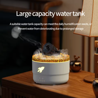 Nouvelle machine d'aromathérapie créative en forme de canon volcanique, diffuseur d'huiles essentielles silencieux pour la maison, bureau, flamme 3D, fusée, humidificateur d'air