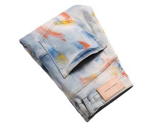 Taille Poids Street Wear Vintage Rétro Funky Tricoté Moyen Lavé Automne Jambe Droite Denim Jeans pour Hommes - Product Image 4