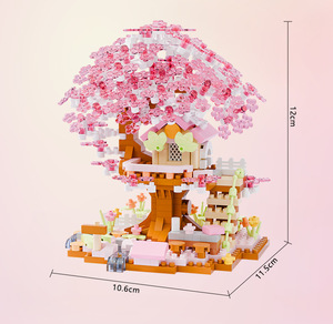Vente flash - Blocs créatifs à thème des fleurs de <span class=keywords><strong>cerisier</strong></span> pour toutes les saisons - Développe les compétences pratiques - Blocs d'assemblage - Cadeau pour enfants - Product Image 5