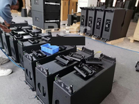 Système audio professionnel Ava, système de sonorisation extérieur, double enceinte line array de 8 pouces, système audio avec caisson de basses de 18 pouces
