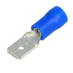 Blue <b>Tab</b> Faston Connector 6.3mm 1.5-2.5mm Wire Gauge Pack Of 100 - Product Image 1