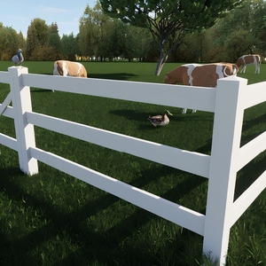 Durevole PVC bianco personalizzato PVC pannelli di recinzione del cavallo Rotproof e impermeabile PVC scherma Post e rotaie per la scherma del cavallo - Product Image 1