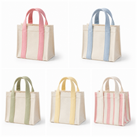 Sac fourre-tout en toile mini personnalisé avec logo, vente en gros, petit sac de courses réutilisable en coton pour femmes, enfants, cadeau promotionnel, voyage, usage quotidien