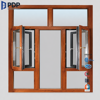 Fenêtre à ouverture intérieure en bois recouvert d'aluminium, cadre en bois inclinable et pivotant pour chambre à coucher, salon, villa, appartement, maison, bureau