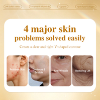 Masque liftant visage en V, Gel Or 24K, Soin anti-double menton, Soins contre l'œdème facial, Raffermissement des joues et des muscles massagers, OEM ODM