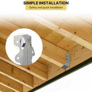 Fabrieksprijs Bouwmaterialen Rvs Dubbele Balk Hanger Beugel Voor Houten Constructie - Product Image 2