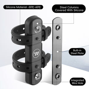 WEST BIKING-Portabotellas de agua para <span class=keywords><strong>bicicleta</strong></span>, portabotellas de silicona de colores, ultraligeros y portátiles, sin herramientas de tornillo, al por mayor - Product Image 2