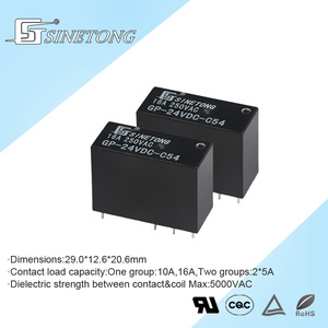 24V 16A Relé de potencia electromagnética en miniatura Tipo PCB de 4 pines con protección sellada - Product Image 2