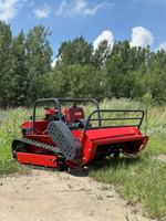 Mesin Pemotong Rumput Mini Farm Flail 800mm 1000mm 1200mm Rc Diesel Power Crawler untuk Memotong Rumput