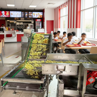 Chaîne de production de frites surgelées de qualité supérieure, machine automatique de friture de légumes, capacité 1000, 380V