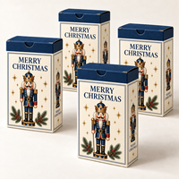 Boîtes en carton personnalisées écologiques, recyclables, robustes, imprimées pour Noël, à fond verrouillable, auto-érectables, avec pelliculage mat et logo