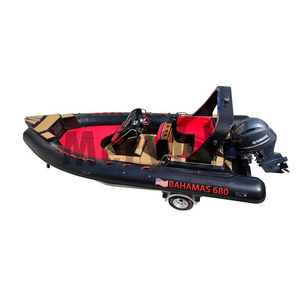 Bateau gonflable français à <span class=keywords><strong>coque</strong></span> rigide en fibre de verre oca Hypalon, bateau côtelé de 6.80m, à vendre - Product Image 2