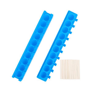 Molde de Piruleta de estrella de silicona de platino por goteo creativo sostenible, caramelo duro de grado alimenticio, bolsa OPP de 10 agujeros para hornear DIY - Product Image 1