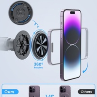 Support de téléphone de voiture magnétique flexible réglable à 360 degrés, étanche, en ABS, pour grille d'aération, avec absorption des chocs, GPS